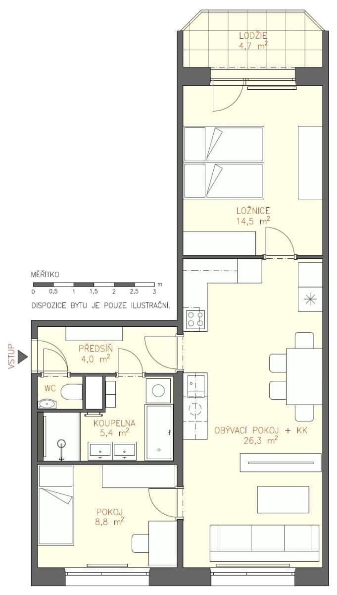Predaj bytu 3-izbový 60 m², Brandlova, Hodonín, Jihomoravský kraj Predaj bytu 3-izbový 60 m², Brandlova, Hodonín, Jihomoravský kraj