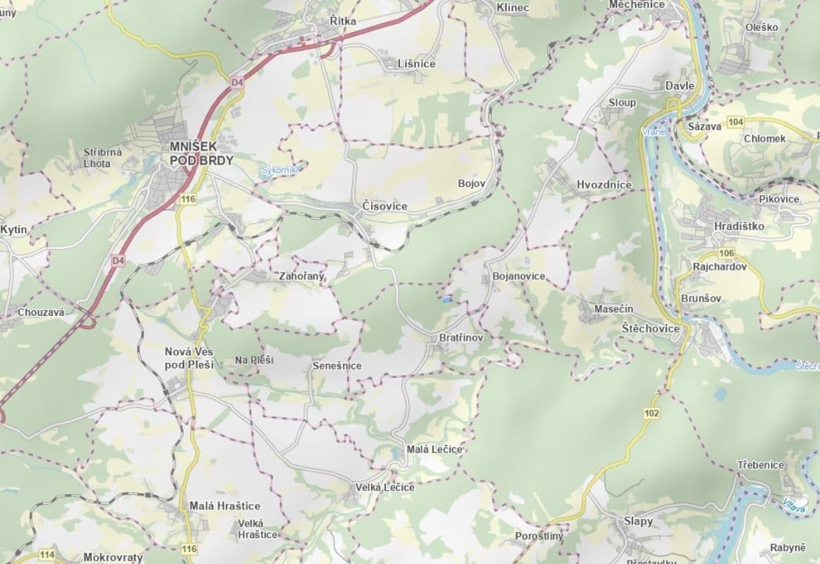 Predaj pozemku 10.628 m², Bratřínov, Středočeský kraj Predaj pozemku 10.628 m², Bratřínov, Středočeský kraj