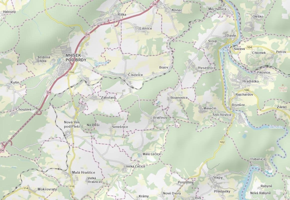 Predaj pozemku 7.101 m², Bojanovice, Středočeský kraj Predaj pozemku 7.101 m², Bojanovice, Středočeský kraj