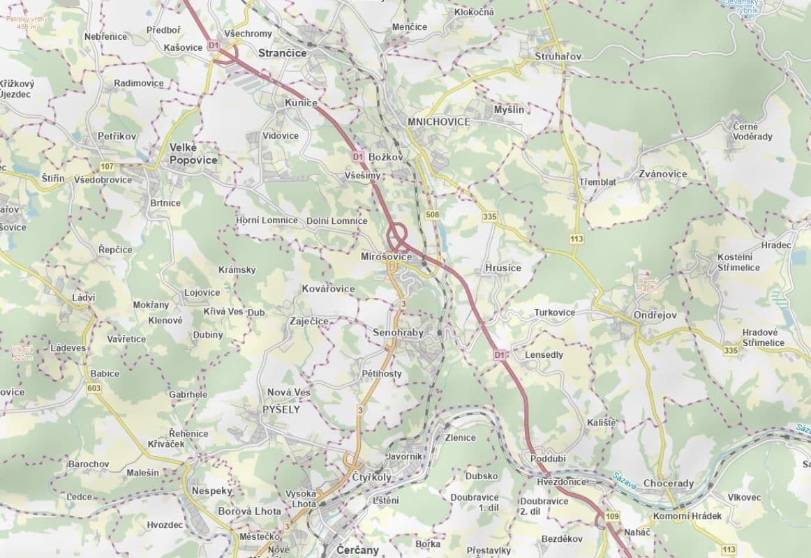 Predaj pozemku 9.343 m², Mirošovice, Středočeský kraj Predaj pozemku 9.343 m², Mirošovice, Středočeský kraj