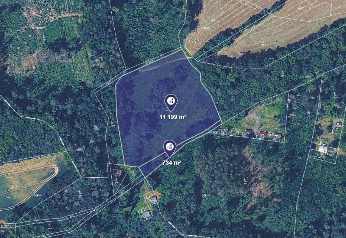Predaj pozemku 11.933 m², Mirošovice, Středočeský kraj Predaj pozemku 11.933 m², Mirošovice, Středočeský kraj