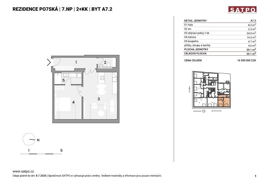 Predaj bytu 2-izbový 56 m², Polská, Praha, Praha Predaj bytu 2-izbový 56 m², Polská, Praha, Praha