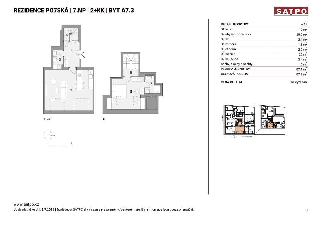 Predaj bytu 2-izbový 87 m², Polská, Praha, Praha Predaj bytu 2-izbový 87 m², Polská, Praha, Praha