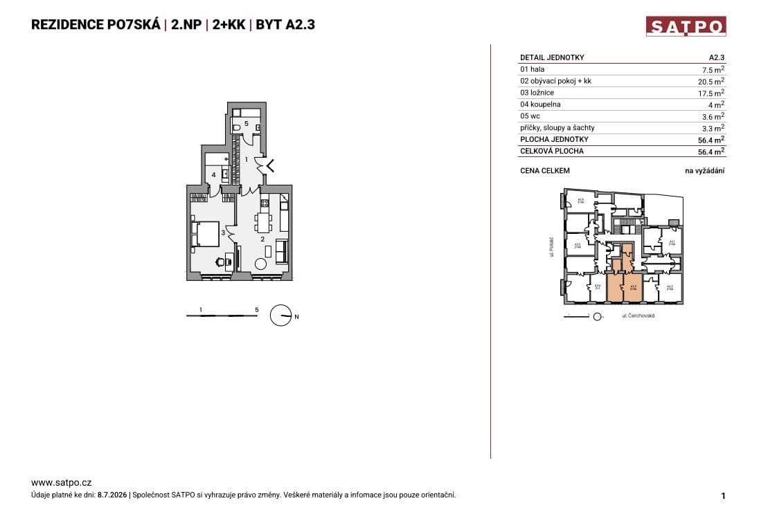 Predaj bytu 2-izbový 58 m², Polská, Praha, Praha Predaj bytu 2-izbový 58 m², Polská, Praha, Praha