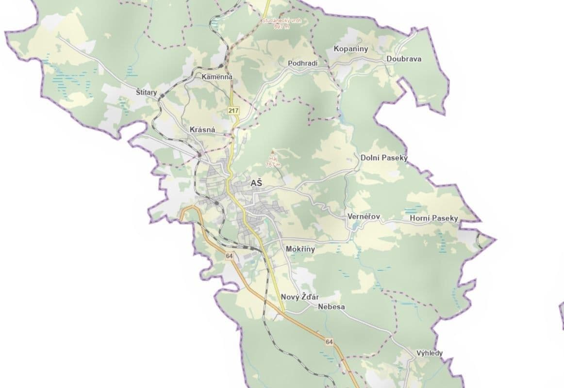Predaj pozemku 1.231 m², Aš, Karlovarský kraj Predaj pozemku 1.231 m², Aš, Karlovarský kraj