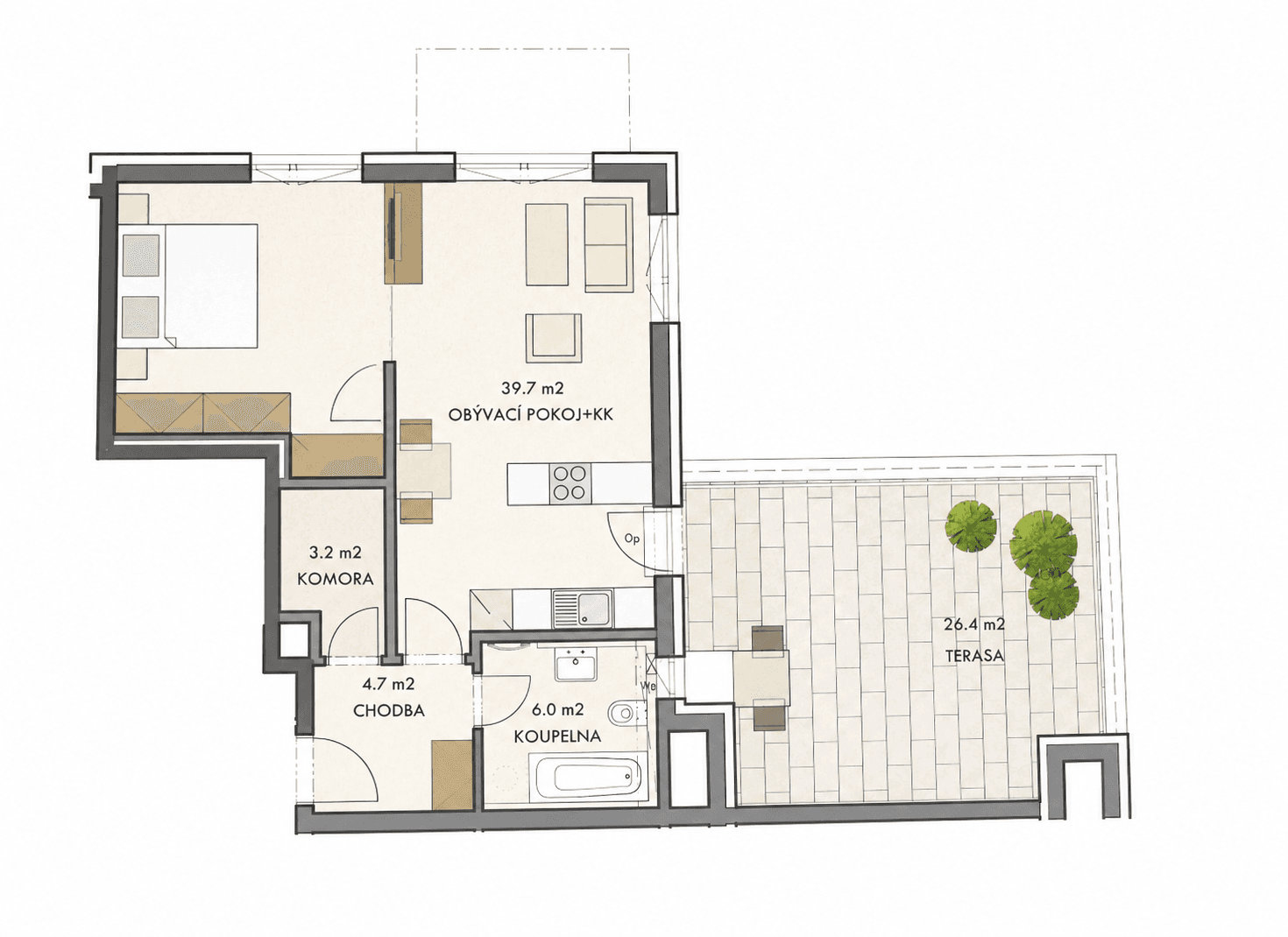 Predaj bytu 2-izbový 56 m², Honzíkova, Praha, Praha Predaj bytu 2-izbový 56 m², Honzíkova, Praha, Praha