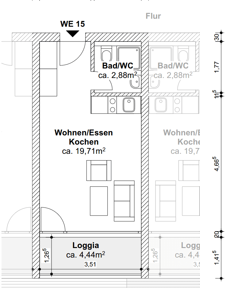 Prenájom bytu 1-izbový 25 m², Steinheimer Str. 219, Horn-Bad Meinberg, Severné Porýnie - Westfálsko Prenájom bytu 1-izbový 25 m², Steinheimer Str. 219, Horn-Bad Meinberg, Severné Porýnie - Westfálsko