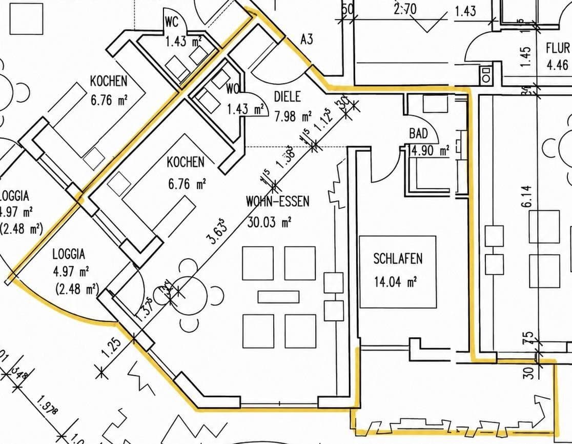 Prenájom bytu 2-izbový 68 m², Johanna-Kirchner-Straße 2, Hochheim, Hesensko Prenájom bytu 2-izbový 68 m², Johanna-Kirchner-Straße 2, Hochheim, Hesensko