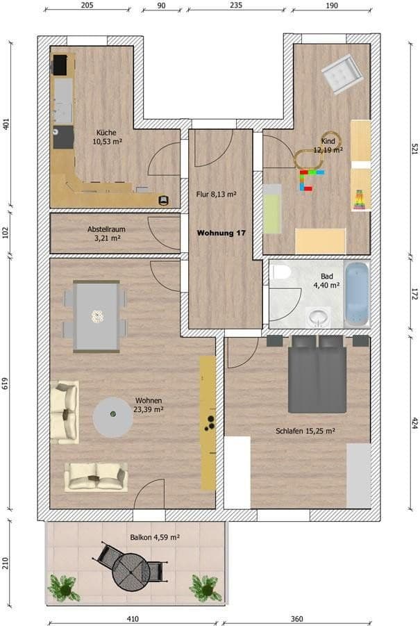 Prenájom bytu 3-izbový 82 m², Schöppenstedt, Dolné Sasko Prenájom bytu 3-izbový 82 m², Schöppenstedt, Dolné Sasko