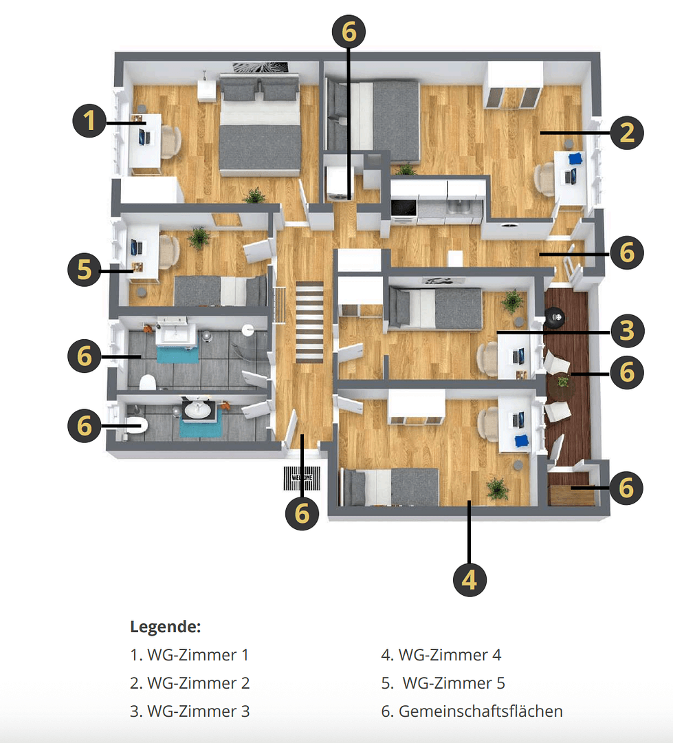 Prenájom bytu 7 m², München, Bavorsko Prenájom bytu 7 m², München, Bavorsko