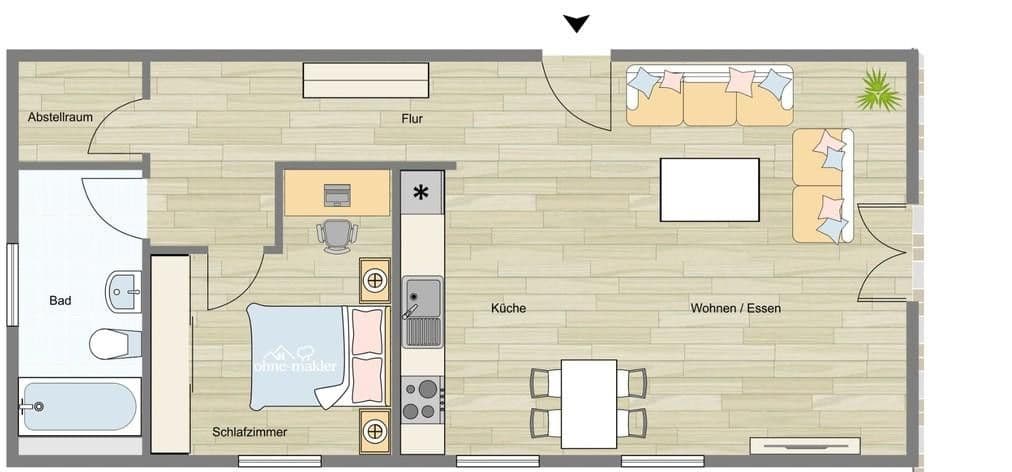 Prenájom bytu 2-izbový 63 m², Georgsmarienhütte, Dolné Sasko Prenájom bytu 2-izbový 63 m², Georgsmarienhütte, Dolné Sasko