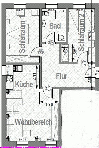 Prenájom bytu 3-izbový 75 m², Sagard, Meklenbursko-Predpomoransko Prenájom bytu 3-izbový 75 m², Sagard, Meklenbursko-Predpomoransko