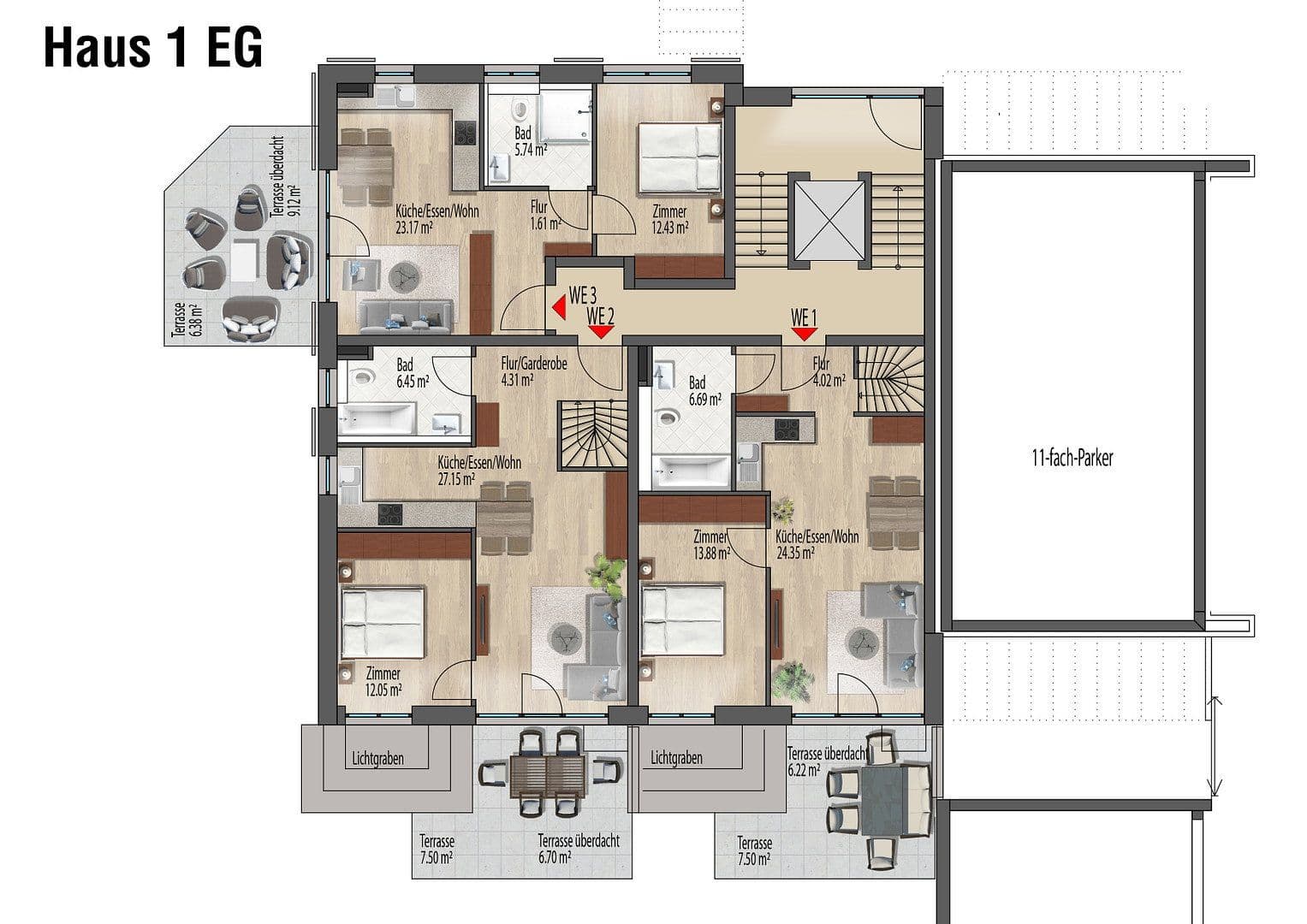 Prenájom bytu 3-izbový 70 m², Senserbergstr. 1 / Haus 5, Fürstenfeldbruck, Bavorsko Prenájom bytu 3-izbový 70 m², Senserbergstr. 1 / Haus 5, Fürstenfeldbruck, Bavorsko