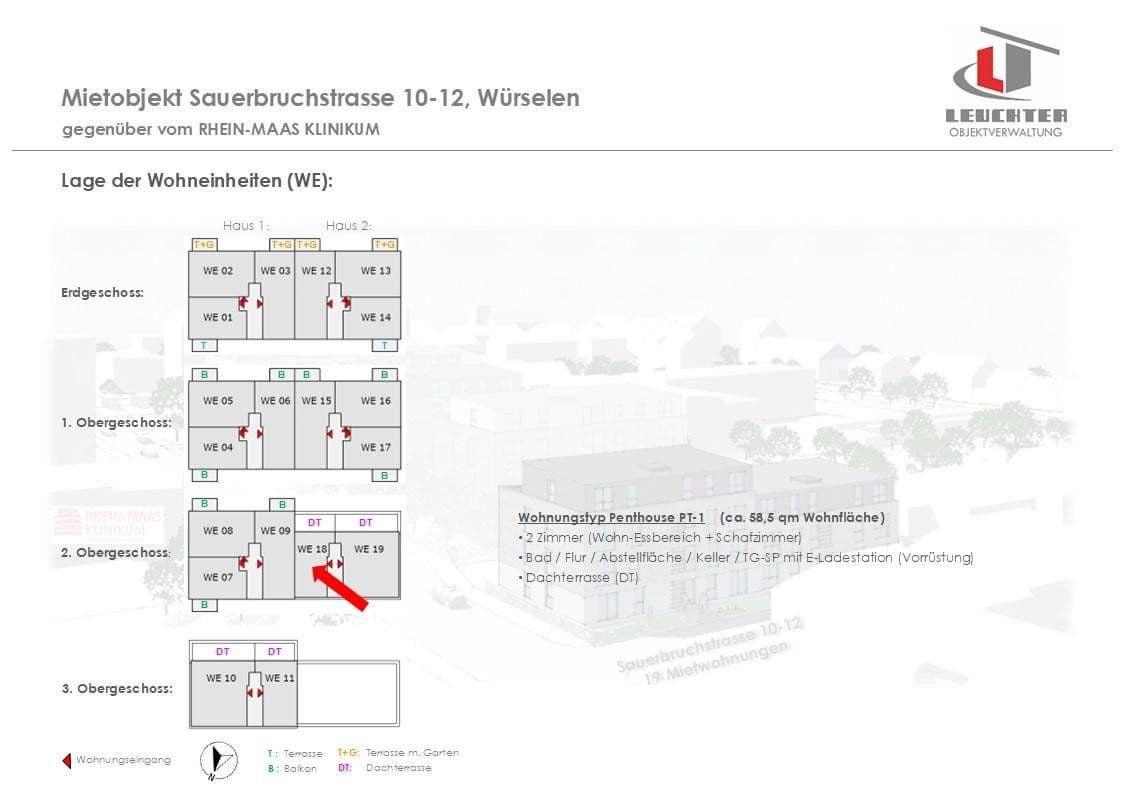 Prenájom bytu 2-izbový 59 m², Mauerfeldchen, Würselen, Severné Porýnie - Westfálsko Prenájom bytu 2-izbový 59 m², Mauerfeldchen, Würselen, Severné Porýnie - Westfálsko