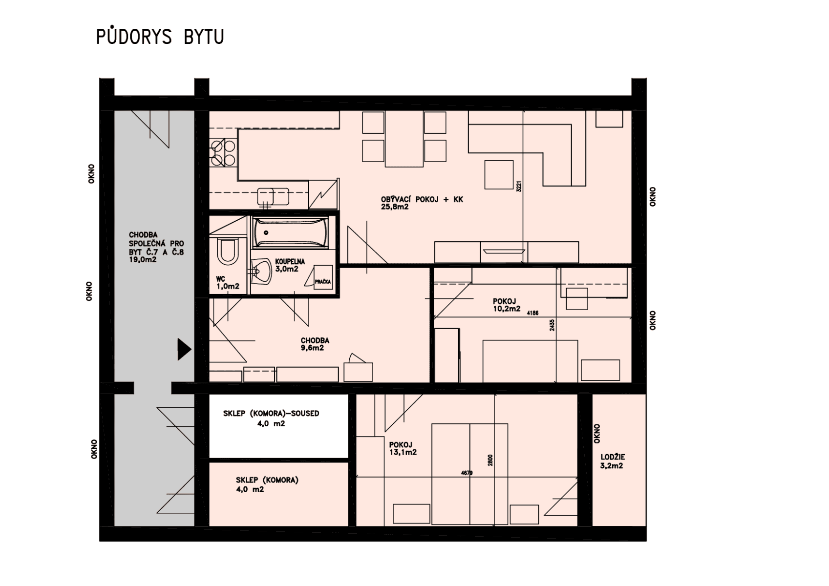 Predaj bytu 3-izbový 67 m², Hausmannova, Praha, Praha Predaj bytu 3-izbový 67 m², Hausmannova, Praha, Praha
