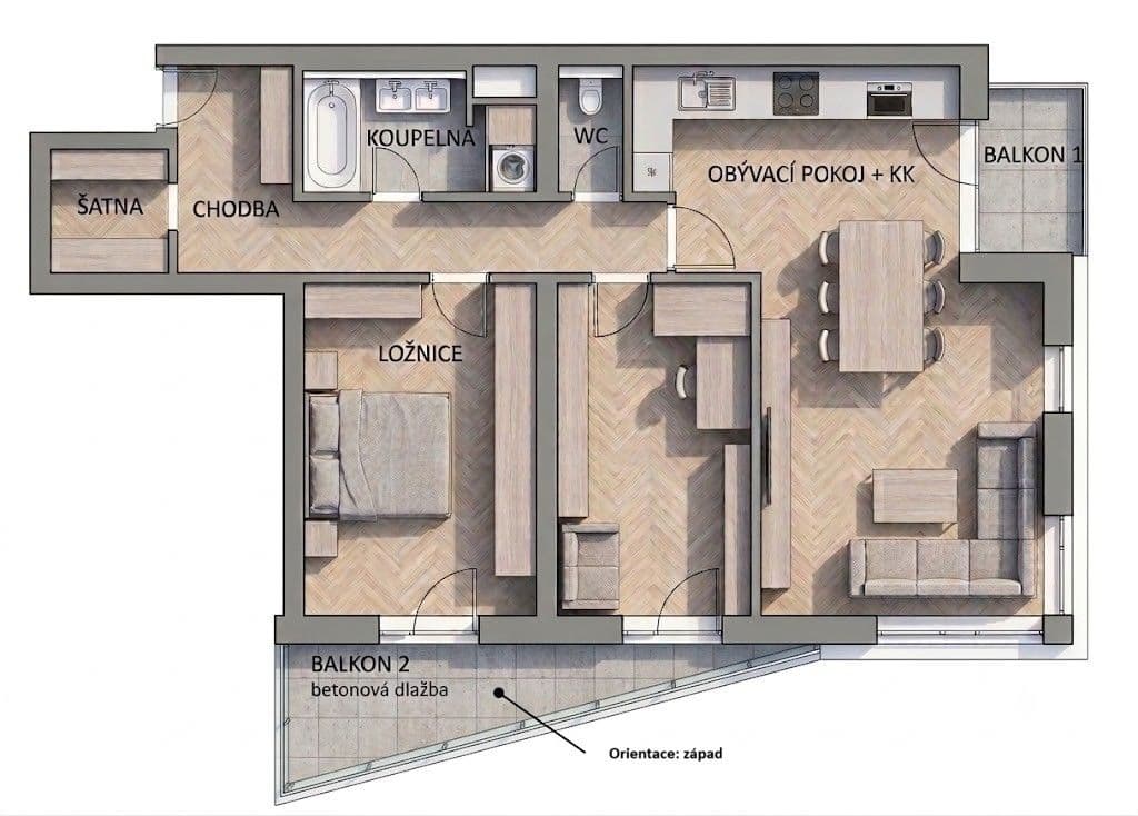 Predaj bytu 3-izbový 99 m², U Sportovní školy, Pardubice, Pardubický kraj Predaj bytu 3-izbový 99 m², U Sportovní školy, Pardubice, Pardubický kraj