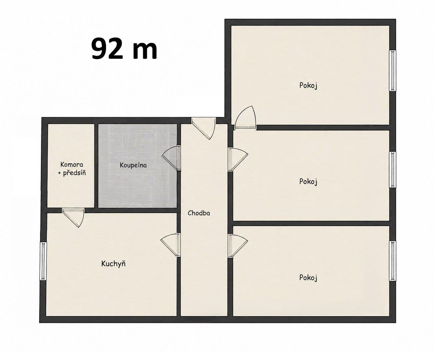 Prenájom bytu 3-izbový 92 m², Jana Zajíce, Praha, Praha Prenájom bytu 3-izbový 92 m², Jana Zajíce, Praha, Praha