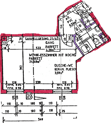Prenájom bytu 1-izbový 33 m², Burghardtgasse 1, Wien, Viedeň Prenájom bytu 1-izbový 33 m², Burghardtgasse 1, Wien, Viedeň