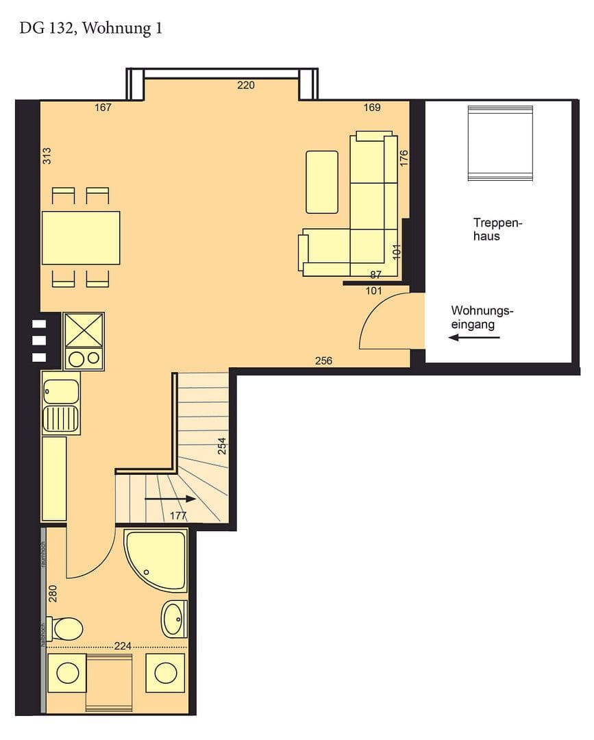 Prenájom bytu 2-izbový 42 m², Kiel, Šlezvicko-Holštajnsko Prenájom bytu 2-izbový 42 m², Kiel, Šlezvicko-Holštajnsko