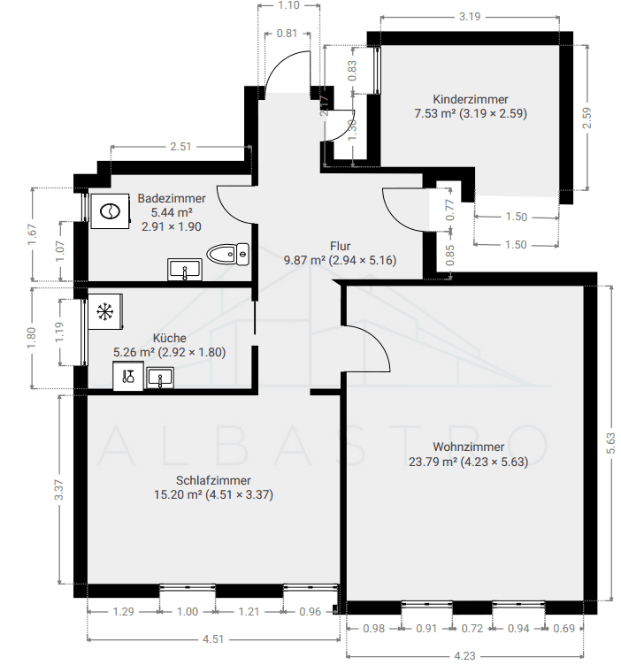 Prenájom bytu 3-izbový 71 m², Juristenstraße 1, Niemegk, Brandenbursko Prenájom bytu 3-izbový 71 m², Juristenstraße 1, Niemegk, Brandenbursko