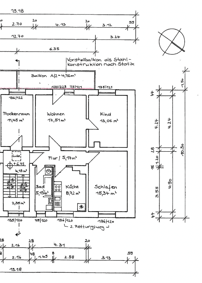 Prenájom bytu 3-izbový 70 m², Am Bahnhof 1, Jena, Durínsko Prenájom bytu 3-izbový 70 m², Am Bahnhof 1, Jena, Durínsko
