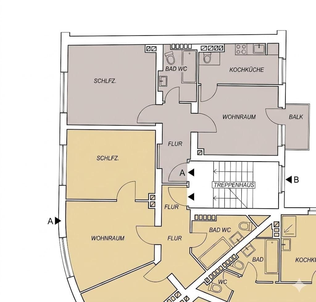Prenájom bytu 2-izbový 60 m², Hochstraße 66, Hagen, Severné Porýnie - Westfálsko Prenájom bytu 2-izbový 60 m², Hochstraße 66, Hagen, Severné Porýnie - Westfálsko