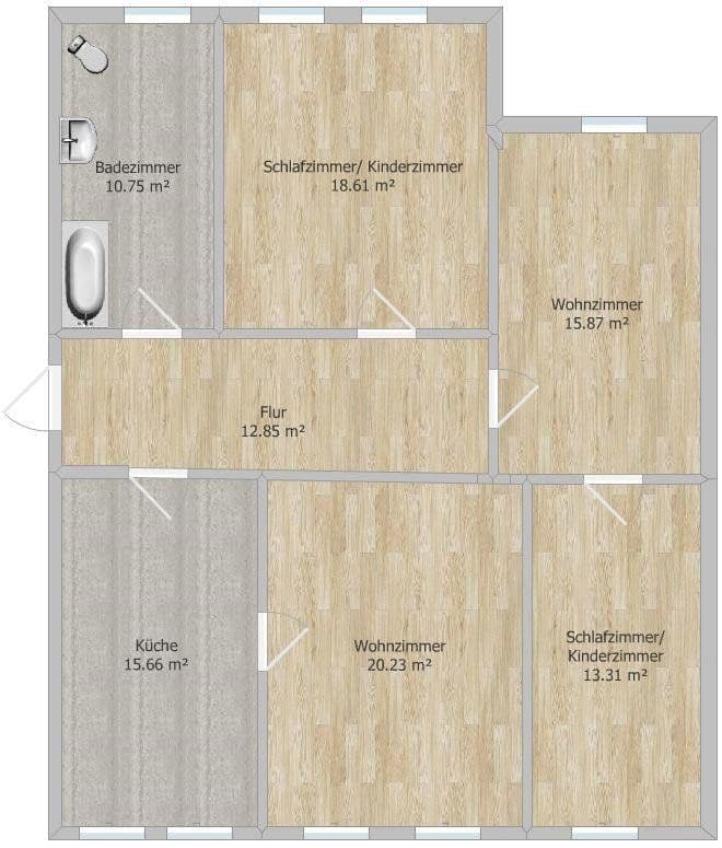 Prenájom bytu 4-izbový 107 m², Ascher Str. 15, Hof, Bavorsko Prenájom bytu 4-izbový 107 m², Ascher Str. 15, Hof, Bavorsko
