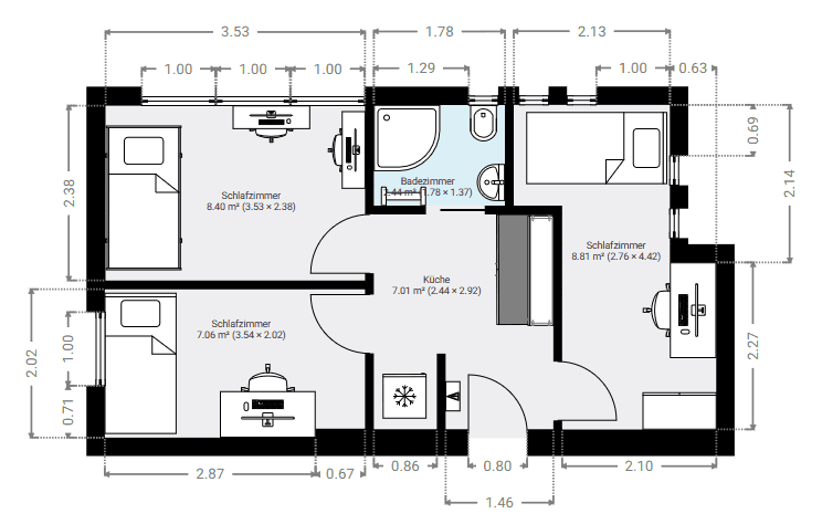 Prenájom bytu 16 m², Peter-Henlein-Straße 78, Nürnberg, Bavorsko Prenájom bytu 16 m², Peter-Henlein-Straße 78, Nürnberg, Bavorsko