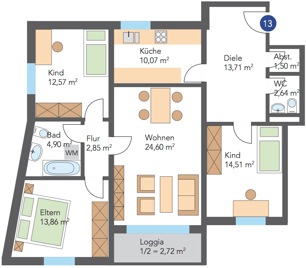 Prenájom bytu 4-izbový 101 m², Dr.-Wachler-Weg 37, Goslar, Dolné Sasko Prenájom bytu 4-izbový 101 m², Dr.-Wachler-Weg 37, Goslar, Dolné Sasko