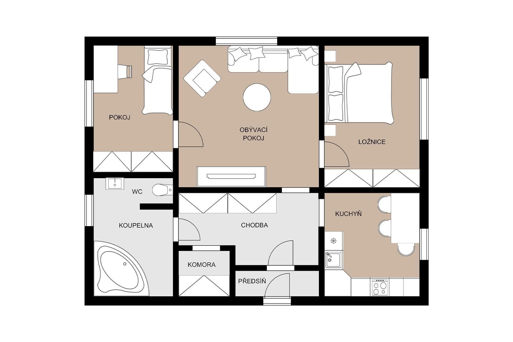 Predaj bytu 3-izbový 67 m², Školní, Chrastava, Liberecký kraj Predaj bytu 3-izbový 67 m², Školní, Chrastava, Liberecký kraj