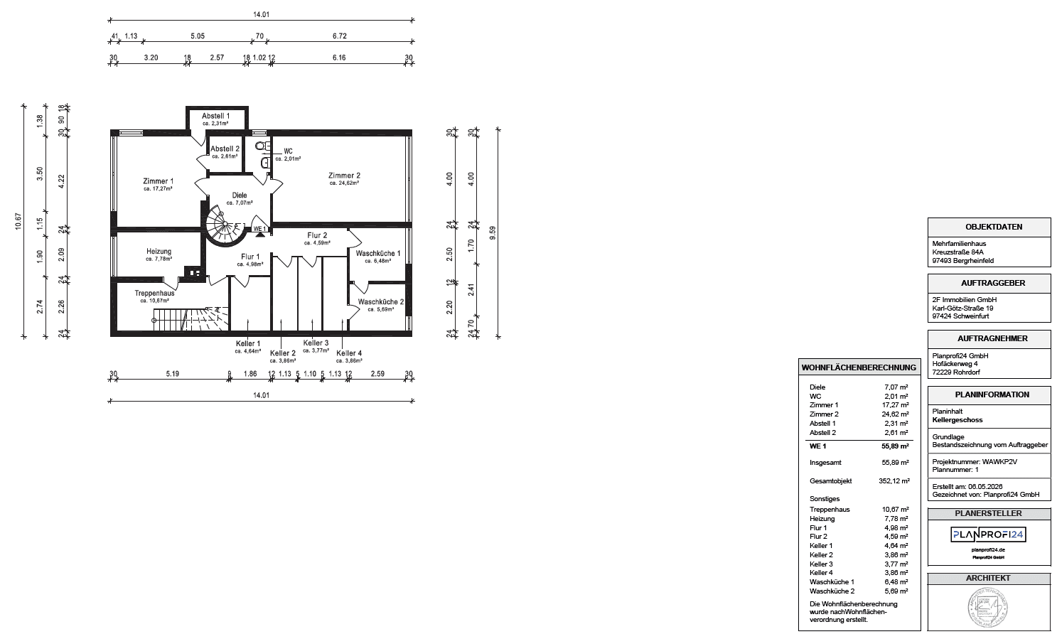 Predaj bytu 5-izbový 168 m², Kreuzstraße 84A, Bergrheinfeld, Bavorsko Predaj bytu 5-izbový 168 m², Kreuzstraße 84A, Bergrheinfeld, Bavorsko