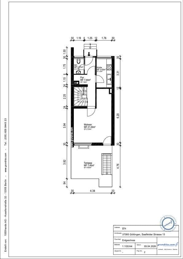 Predaj domu 104 m², pozemok 135 m², Saalfelder Strasse, Göttingen, Dolné Sasko Predaj domu 104 m², pozemok 135 m², Saalfelder Strasse, Göttingen, Dolné Sasko