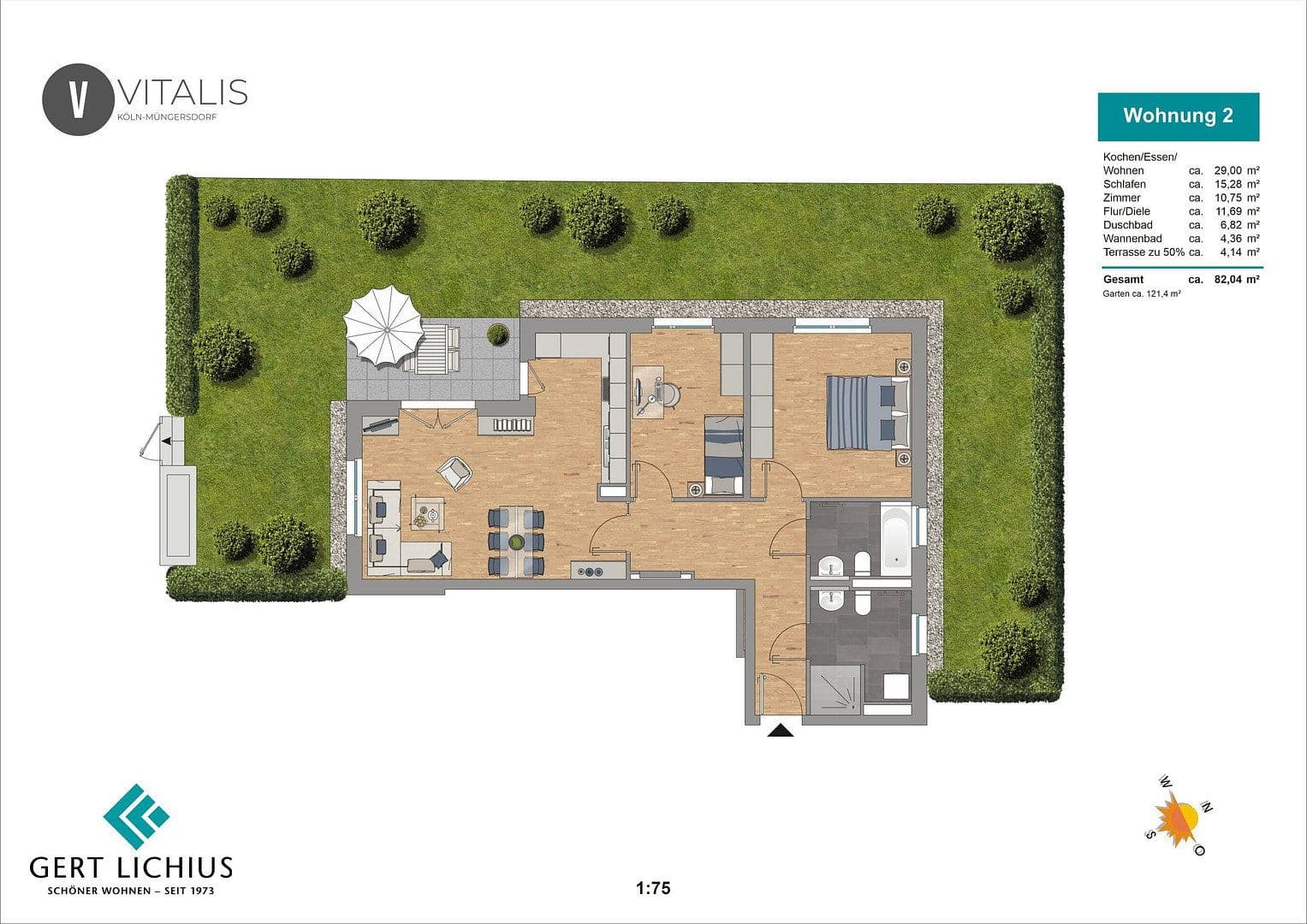 Predaj bytu 3-izbový 83 m², Vitalisstraße 361a, Köln, Severné Porýnie - Westfálsko Predaj bytu 3-izbový 83 m², Vitalisstraße 361a, Köln, Severné Porýnie - Westfálsko