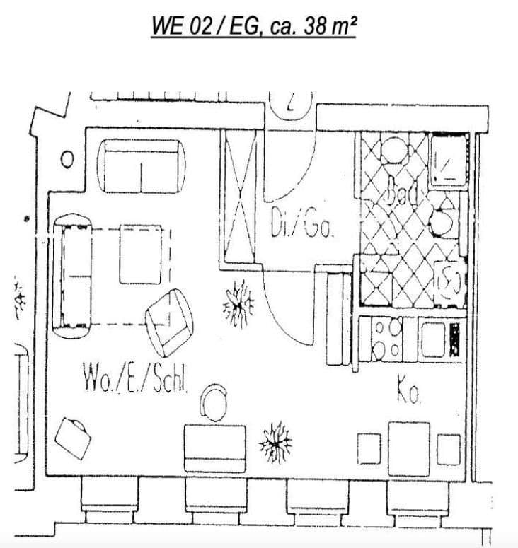 Prenájom bytu 1-izbový 38 m², Inselstraße 14, Chemnitz, Sasko Prenájom bytu 1-izbový 38 m², Inselstraße 14, Chemnitz, Sasko