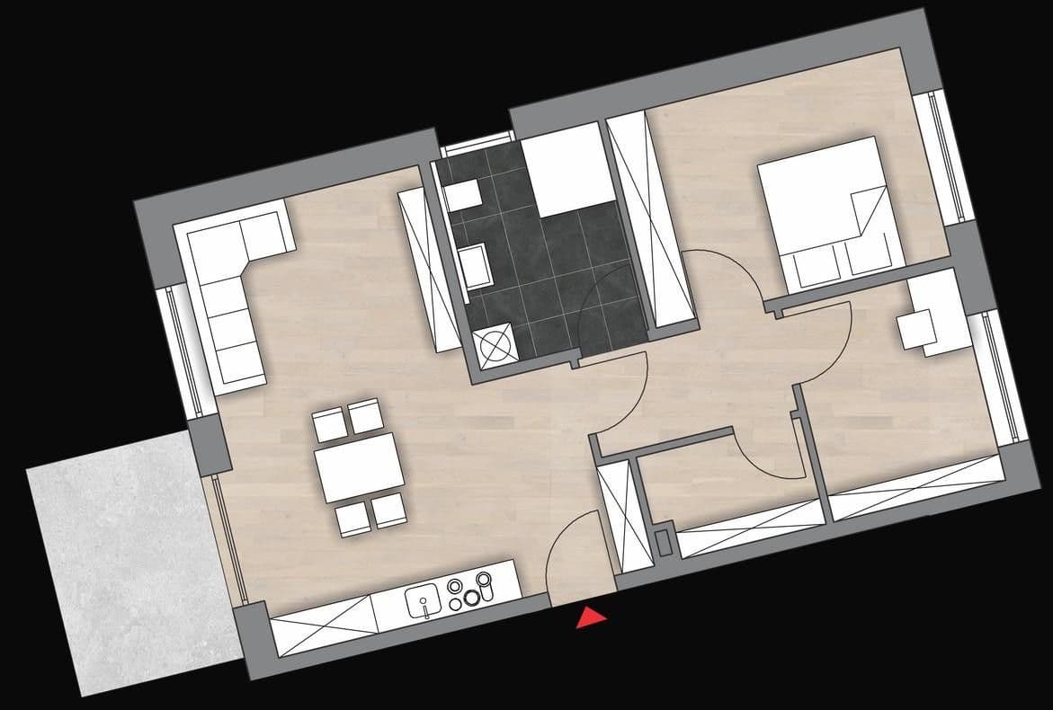 Prenájom bytu 3-izbový 76 m², Schmidgaden, Bavorsko Prenájom bytu 3-izbový 76 m², Schmidgaden, Bavorsko