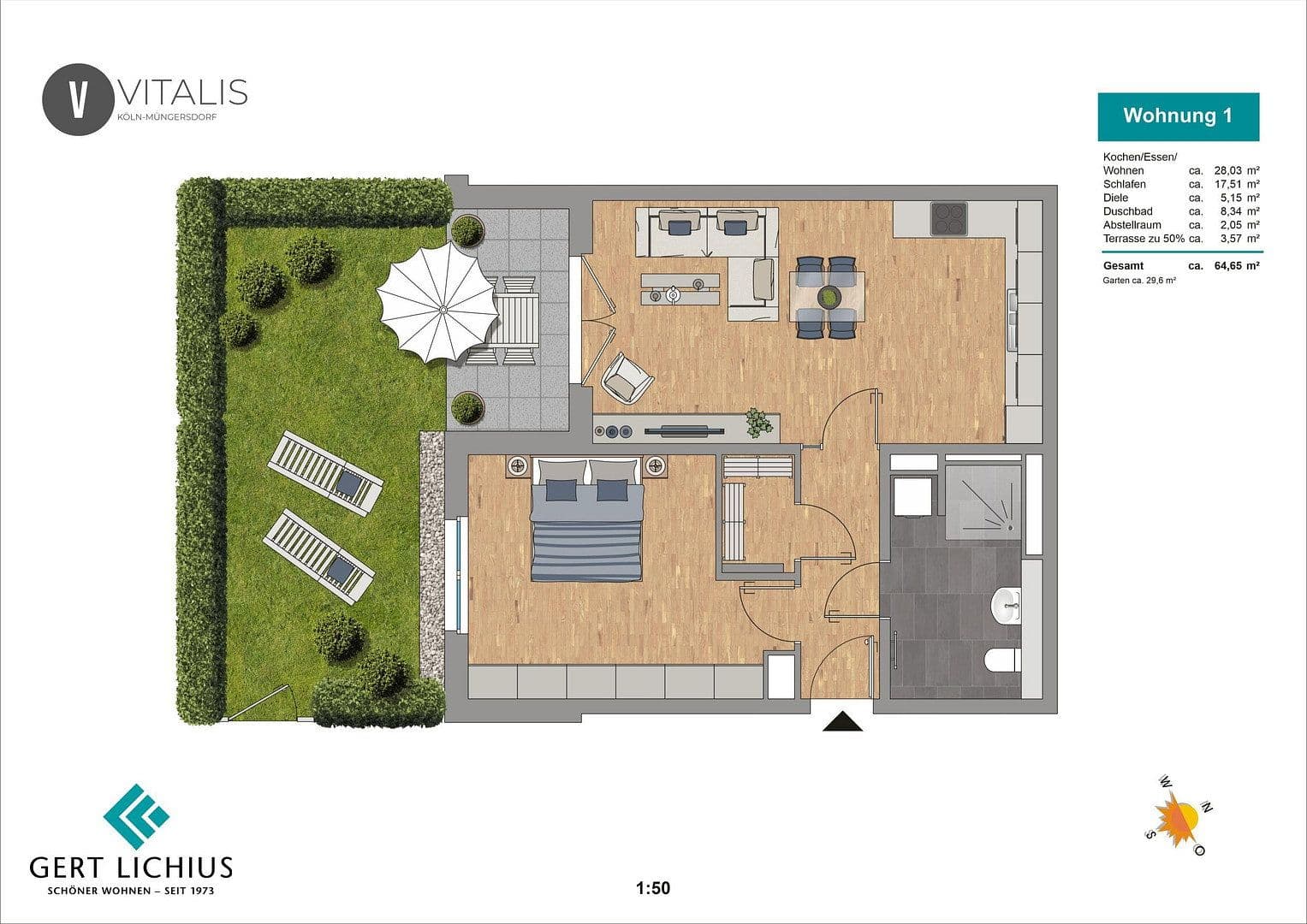 Predaj bytu 2-izbový 65 m², Vitalisstraße 361a, Köln, Severné Porýnie - Westfálsko Predaj bytu 2-izbový 65 m², Vitalisstraße 361a, Köln, Severné Porýnie - Westfálsko