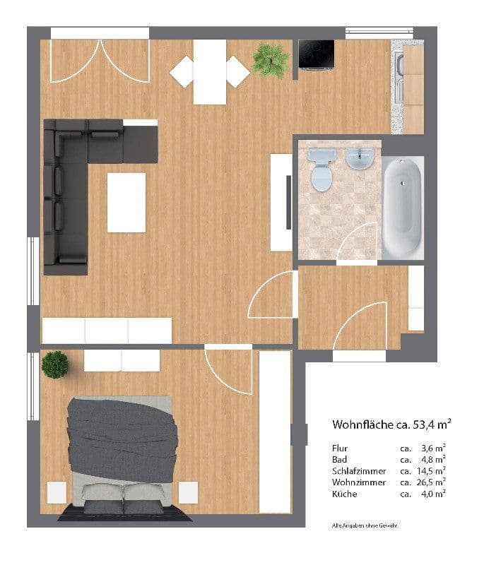 Prenájom bytu 2-izbový 54 m², Salvador-Allende-Straße 29, Rostock, Meklenbursko-Predpomoransko Prenájom bytu 2-izbový 54 m², Salvador-Allende-Straße 29, Rostock, Meklenbursko-Predpomoransko