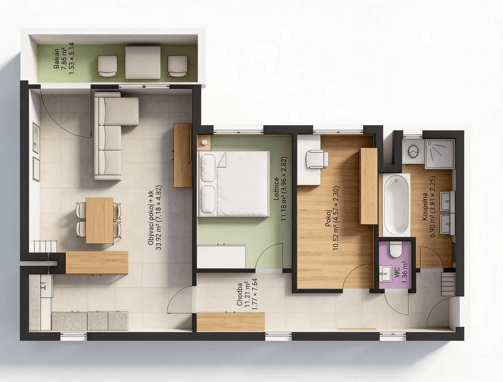 Predaj bytu 3-izbový 81 m², Farkašova, Praha, Praha Predaj bytu 3-izbový 81 m², Farkašova, Praha, Praha
