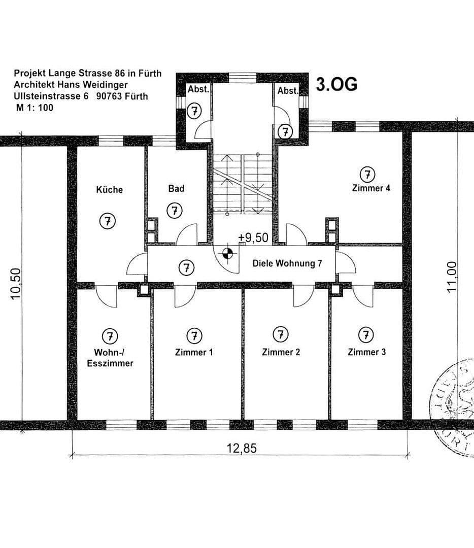 Prenájom bytu 5-izbový 105 m², Lange Straße, Fürth, Bavorsko Prenájom bytu 5-izbový 105 m², Lange Straße, Fürth, Bavorsko