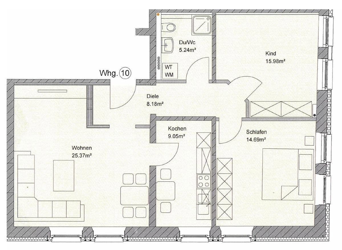 Prenájom bytu 3-izbový 79 m², Ludwigstraße 11, Aschaffenburg, Bavorsko Prenájom bytu 3-izbový 79 m², Ludwigstraße 11, Aschaffenburg, Bavorsko