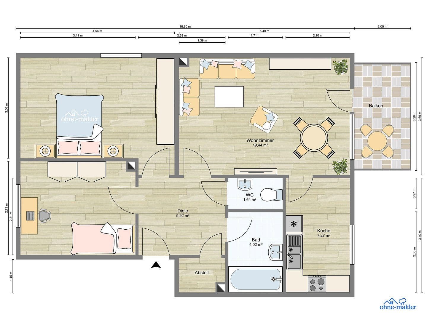 Predaj bytu 3-izbový 65 m², Pirolstr. 3b, Augsburg, Bavorsko Predaj bytu 3-izbový 65 m², Pirolstr. 3b, Augsburg, Bavorsko