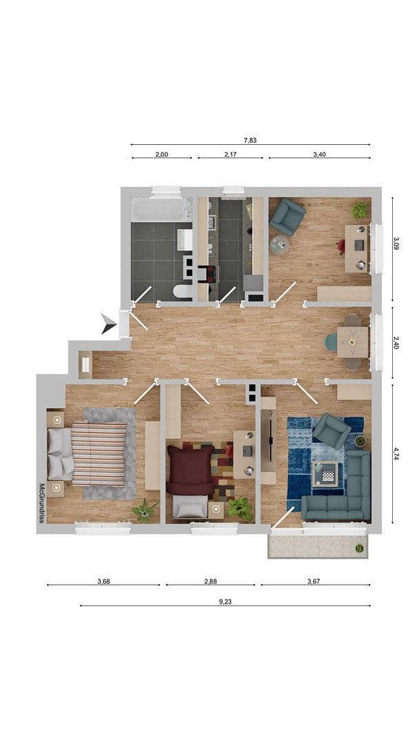 Predaj bytu 4-izbový 94 m², Olewischtwiet 32, Hamburg, Hamburg Predaj bytu 4-izbový 94 m², Olewischtwiet 32, Hamburg, Hamburg