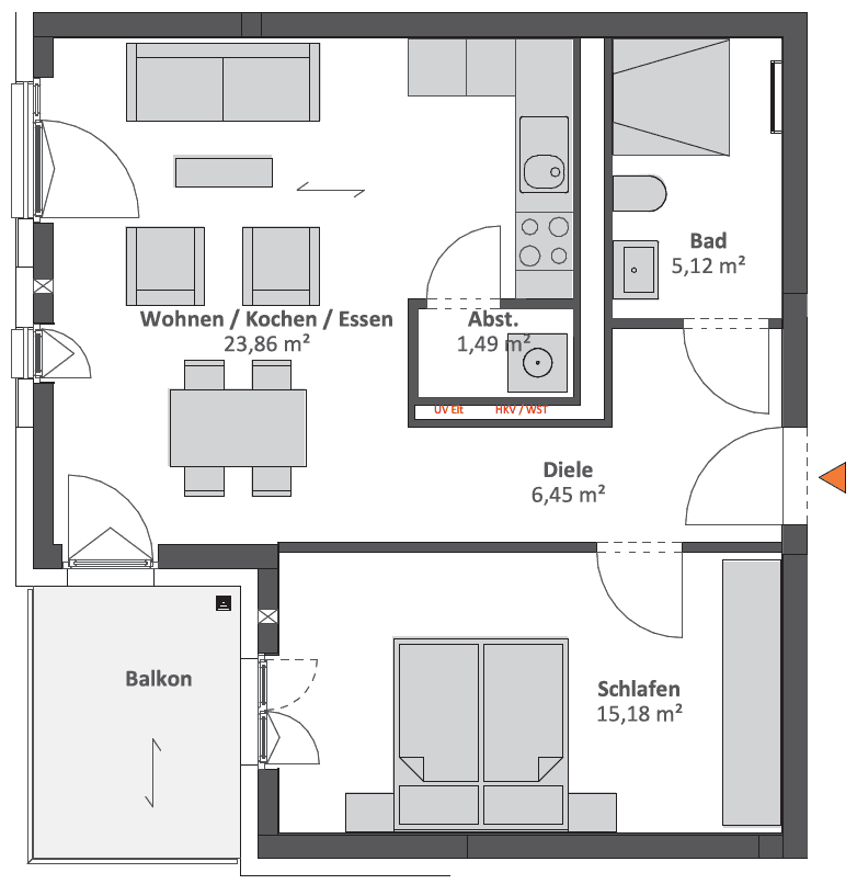 Prenájom bytu 2-izbový 56 m², Berlin, Berlín Prenájom bytu 2-izbový 56 m², Berlin, Berlín