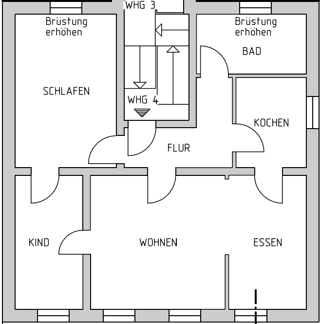 Prenájom bytu 4-izbový 75 m², Frankfurter Str. 19, Altenkirchen (Westerwald), Porýnie-Falcko Prenájom bytu 4-izbový 75 m², Frankfurter Str. 19, Altenkirchen (Westerwald), Porýnie-Falcko