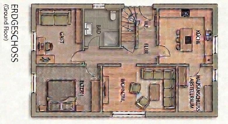 Predaj domu 140 m², pozemok 571 m², Hoffmannstraße 39, Ostrhauderfehn, Dolné Sasko Predaj domu 140 m², pozemok 571 m², Hoffmannstraße 39, Ostrhauderfehn, Dolné Sasko