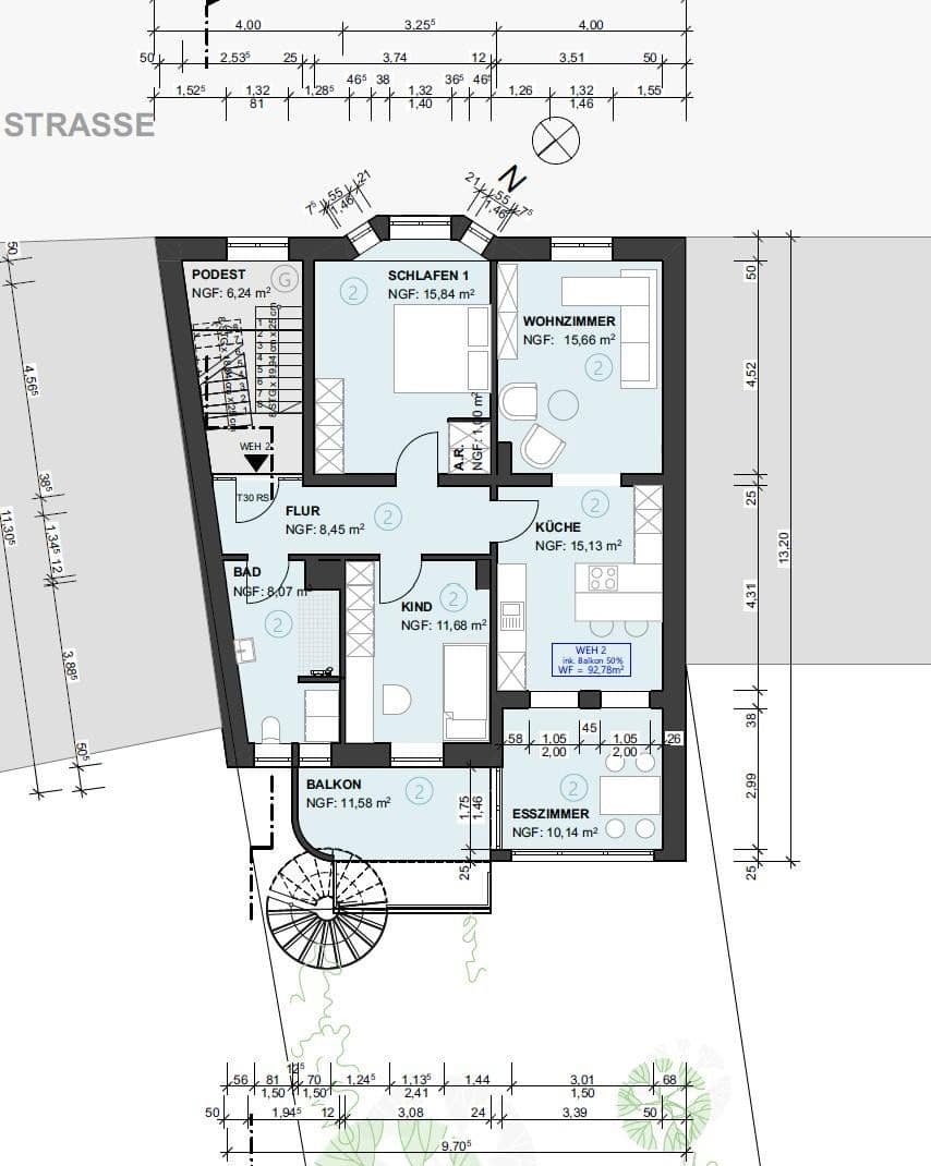 Predaj bytu 3-izbový 93 m², Trier, Porýnie-Falcko Predaj bytu 3-izbový 93 m², Trier, Porýnie-Falcko