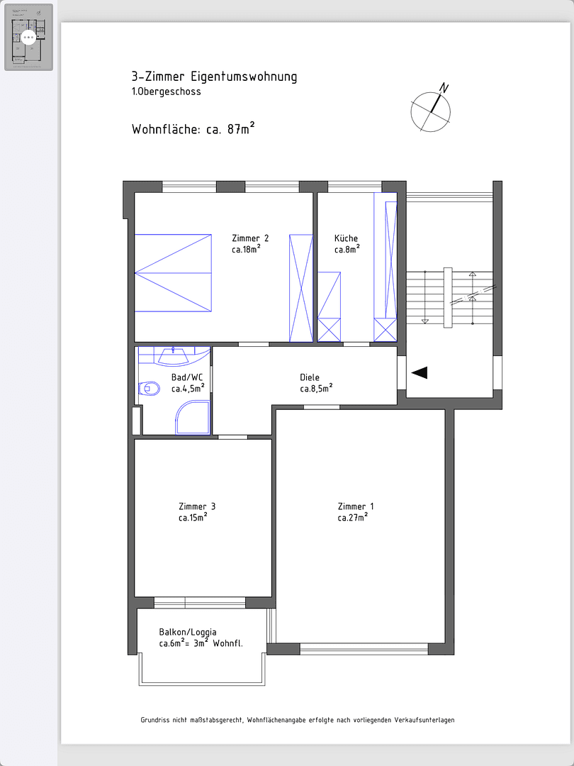 Predaj bytu 3-izbový 87 m², Wacholderweg 11, Bremerhaven, Brémy Predaj bytu 3-izbový 87 m², Wacholderweg 11, Bremerhaven, Brémy