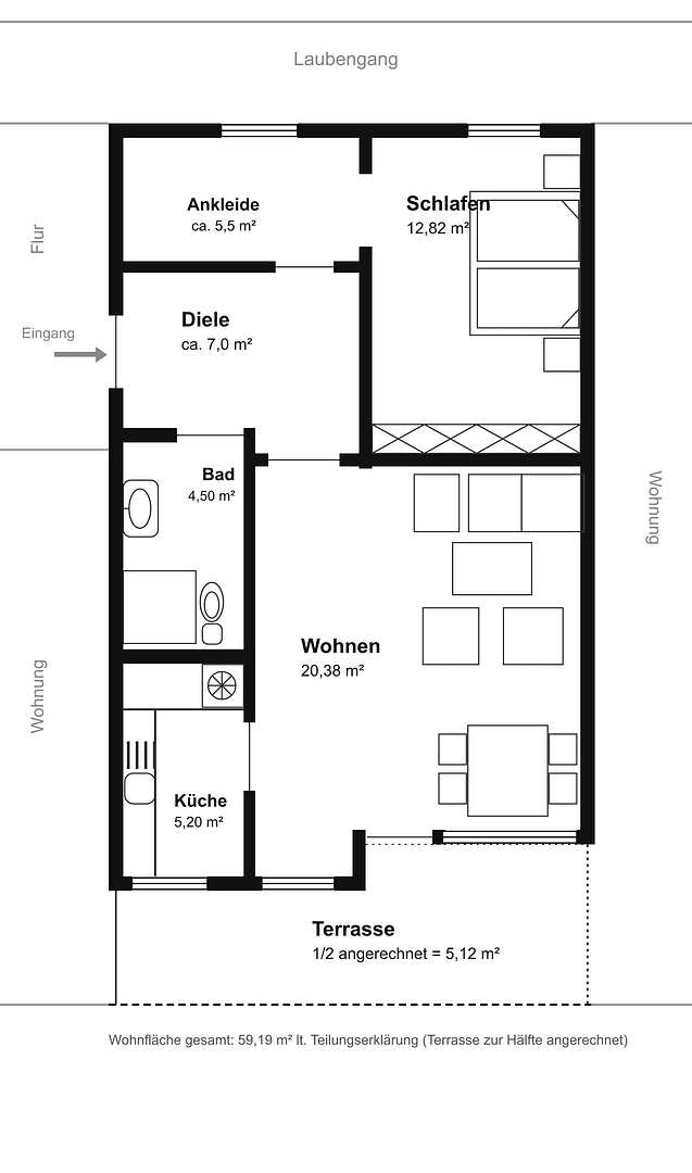 Predaj bytu 2-izbový 60 m², Rehhofstr. 142, Nürnberg, Bavorsko Predaj bytu 2-izbový 60 m², Rehhofstr. 142, Nürnberg, Bavorsko