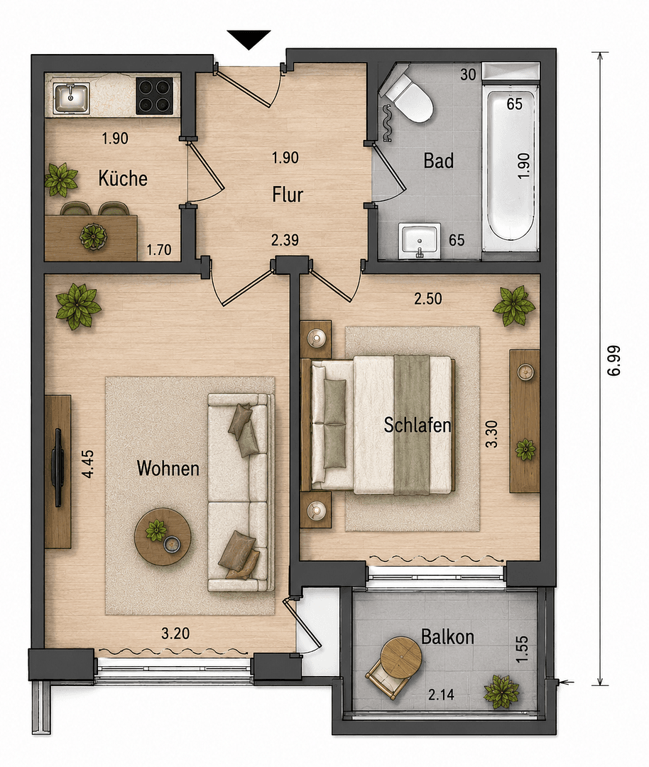 Predaj bytu 2-izbový 39 m², Kjeirstraße 19 -21, Sylt, Šlezvicko-Holštajnsko Predaj bytu 2-izbový 39 m², Kjeirstraße 19 -21, Sylt, Šlezvicko-Holštajnsko