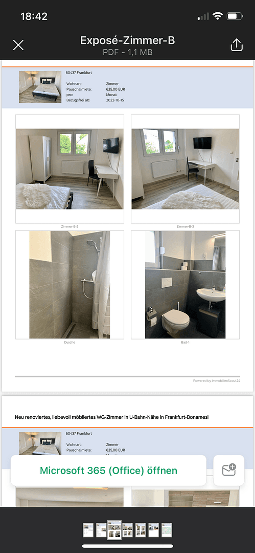 Prenájom bytu 12 m², Frankfurt, Hesensko Prenájom bytu 12 m², Frankfurt, Hesensko